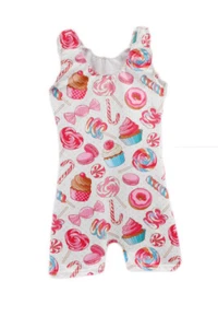 Unbranded Big Girls Sweets Design Unitard Size 150 (12) Multicolor - Picture 1 of 3