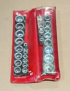 Vintage Sears Hex Drive Socket Sets SAE Metric Pouch For SAE Incomplete USA Made - Picture 1 of 5