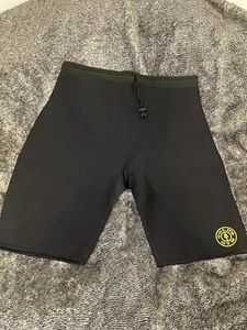 Gold's Gym Shorts Men L/XL Black Neoprene Stretch Compression Workout Gym - Picture 1 of 3