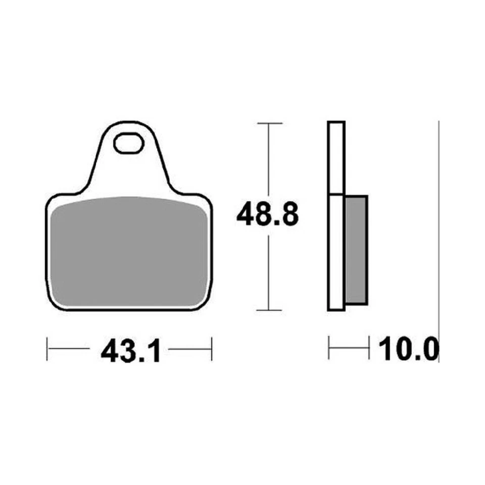 SBS 805DS2 Set 4 Pastiglie Freno Racing anteriori BREMBO P4.34 X99.C4.60/61 4pz - Immagine 1 di 1