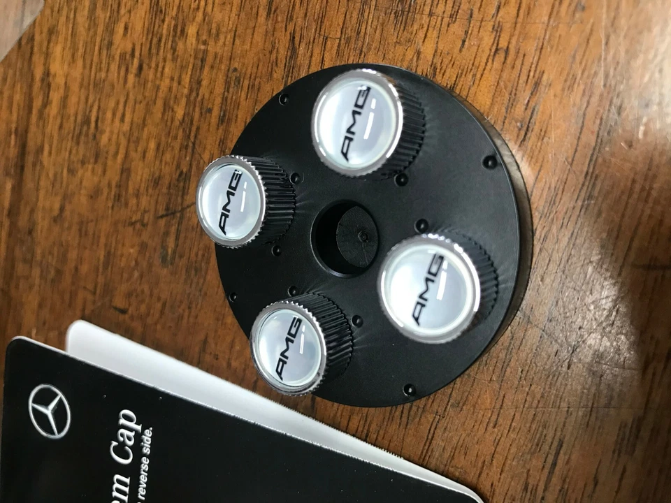 Genuine Mercedes-Benz Tire Valve Stem Caps AMG Logo Q6408127