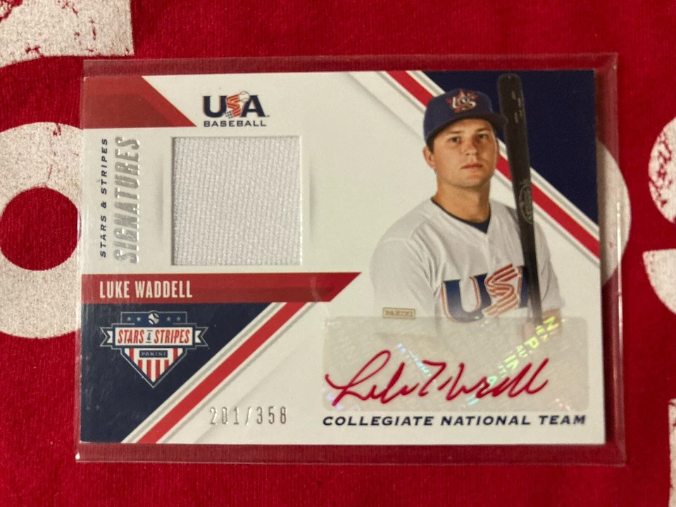 LUKE WADDELL 2020 USA Stars Stripes Red Ink Autograph Rookie AUTO #202/358 LOOK - Image 1 of 2