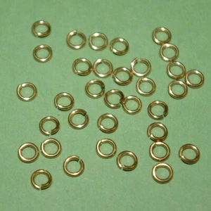 GROSSHANDEL MENGEN 14kt GOLD GEFÜLLT 4mm OFFENE SPRUNGRINGE 0,8mm 20 Stärke dick - Bild 1 von 18