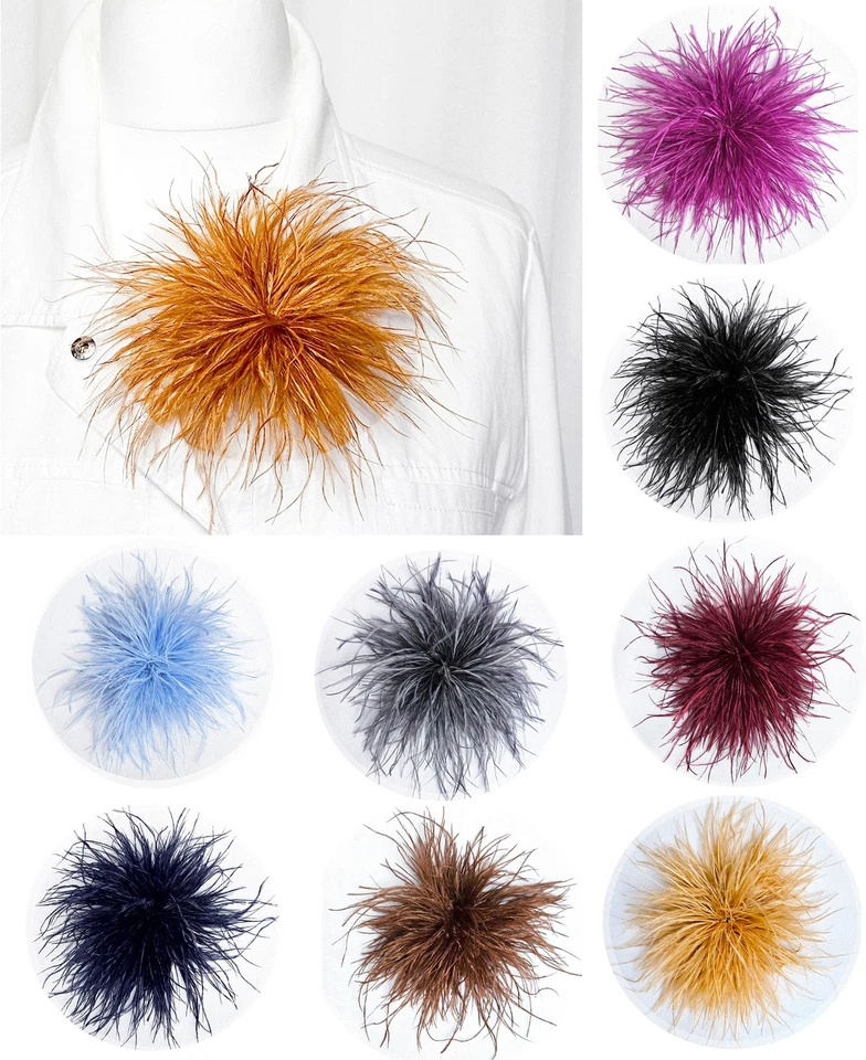 SAISON Federbrosche Clip Anstecker Klammer Brosche Federn Haarklammer - Bild 1 von 1