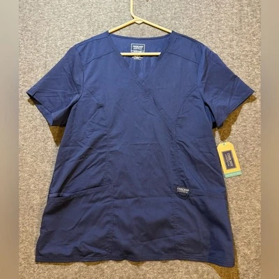 Camisa Médica Cherokee Workwear Revolution para Mujer XL Azul Marino Suave Elástica Foto 1 de 4