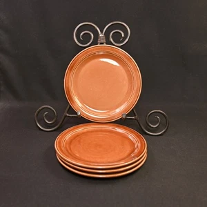 Vernonware 4 Brot Butter Teller 6 3/8" braun früh Kalifornien geringelt 1937-1945 - Bild 1 von 14