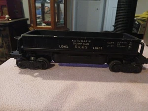 Vintage Lionel Lines 3469 Automatic Dump Car Postwar O Gauge Black - Picture 1 of 6