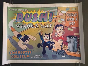 BUSH VERUCA SALE 4 APRILE 1997 CHARLOTTE POSTER VINTAGE CONCERTO SPETTACOLO ROCK - Foto 1 di 4