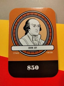 2017 Clarkson Potter JOHN JAY history Deal or Duel game card Free Ship - Picture 1 of 2