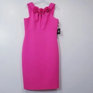 Jason Wu for Kohls Women Large Pink Rosette Halter Dress Party Cocktail Holiday - Picture 1 of 14