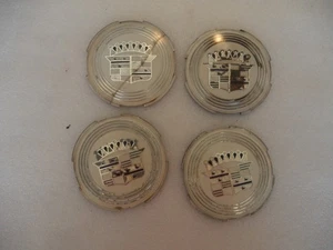 1959 59 Cadillac Eldorado original hubcap white center medallions (4) - used - Picture 1 of 9