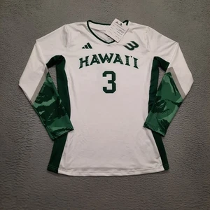 Adidas Hawaii Rainbow Warriors Volleyball Trikot Damen Medium weiß grün NEU - Bild 1 von 8