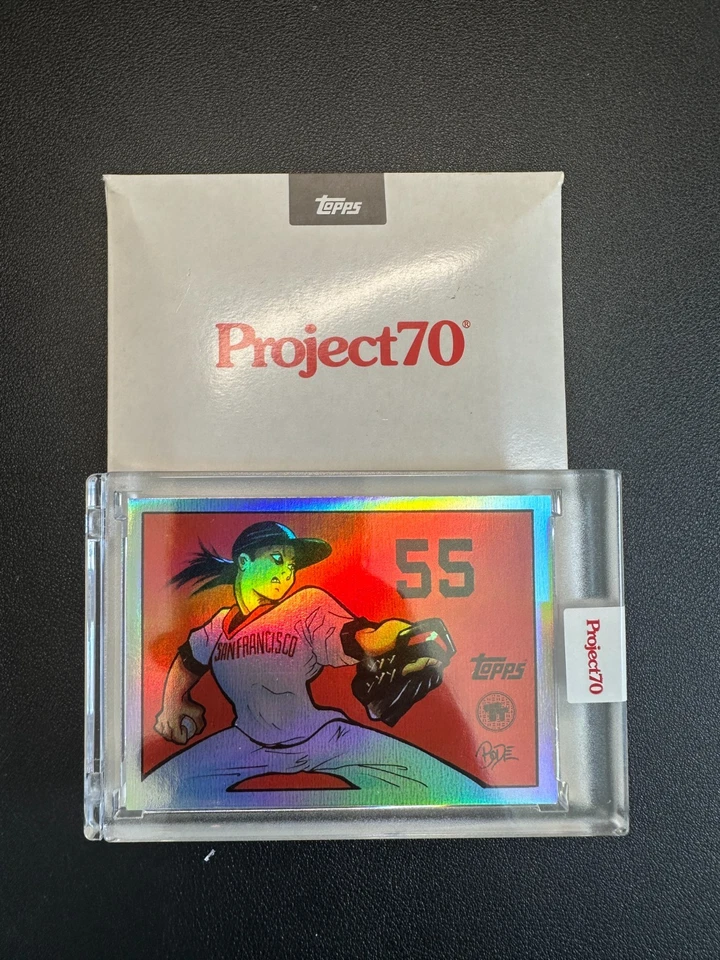 2021 Topps Project 70 - 1955 Topps Baseball Tim Lincecum #537 Rainbow Foil /70 - Image 1 of 4