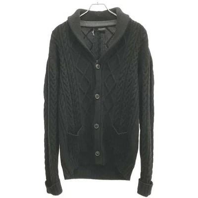 DSQUARED2 Dsquared 12AW Cable Knit Wool Shawl Collar Cardigan Used MESC-0 - Image 1 of 4