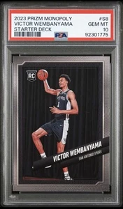 Victor Wembanyama Rookie PSA 10 2023 Panini Prizm Monopoly Starter Deck #S8 - Picture 1 of 2