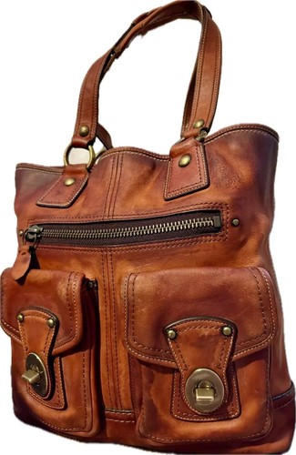 Borsa Coach Whiskey in pelle GIGI Legacy LG tote bag shopper borsetta RARA!!