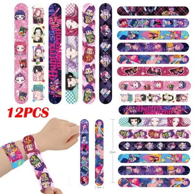 12PCS Kids Devil Hunters Cosplay Slap Bracelets Kpop Slap Wristband Xmas Gifts - Image 1 of 4