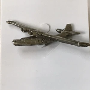 PBY CATALINA PEWTER LAPEL TIE PIN US MADE IN US NAVY COAST GUARD FLYING BOAT~AV2 - Picture 1 of 6