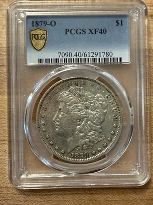 1879-O Morgan Silver Dollar PCGS XF40 – Scarce Early New Orleans Issue - Image 1 of 4