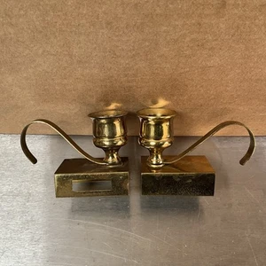 Vintage Solid Brass Match Box Holder With Brass Chamber Candle Stick✨✨ - Picture 1 of 9