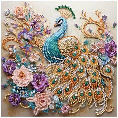 5D Special Shape Diamond Art Kits for Beginners, Peacock Diamond Painting  - Image 1 of 4