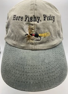 Youth “Here Fishy, Fishy” Green Cotton Embroidered Adjustable Cap Cobra Caps EUC - Picture 1 of 6