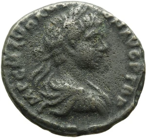 009. Moneta romana. CARACALLA, Denario Billon. Moneta. aVF - Foto 1 di 2