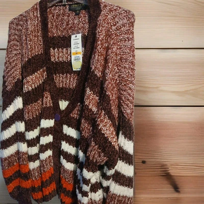 Nuevo para mujer Joseph A qu'est-ce que c'est seda?  suéter estilo cárdigan, 3X Foto 1 de 4