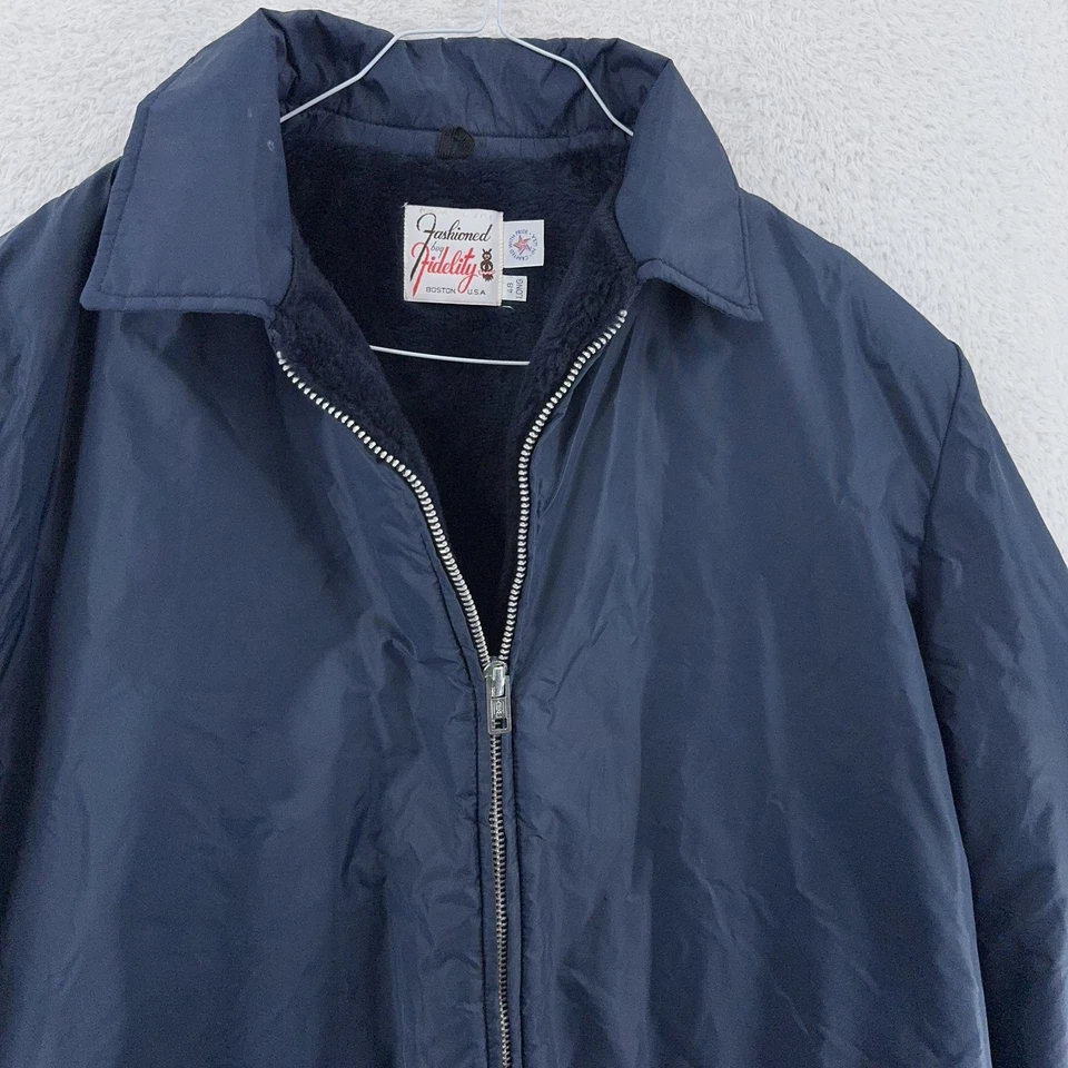Chaqueta Fidelity De Colección Para Hombre Se Ajusta XXL 48 Largo Sherpa Forrado Cremallera Completa Abrigo EE. UU. 80s Foto 1 de 4