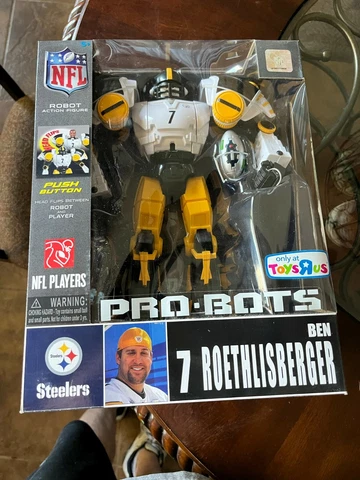 NFL Pro-Bots Pittsburgh Steelers #7 Ben Roethlisberger Robot Action Figure 12 IN Cover