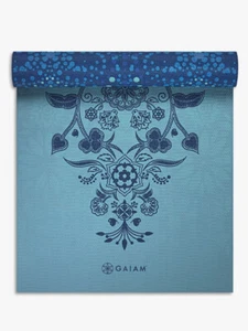 Gaiam Reversible Mystic Sky Yoga Mat 6mm PVC Non-Slip Gym Exercise Fitness - Picture 1 of 8