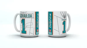 NFL Miami Dolphins Tua Tagovailoa 1 Coffee Cup Mug Jersey 450ml - Picture 1 of 1
