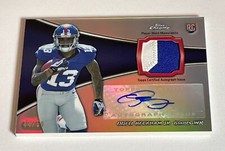 2014 Topps Chrome NYG Worn Jersey Odell Beckham Jr Autograph RC Refractor /50