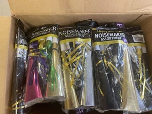 36 PACKS BLOW OUTS NOISEMAKER PARTY HORNS NEW YEARS EVE ASSORTED CASE 360 TOTAL - Picture 1 of 4