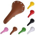 Leather Saddle Seat Fixed Gear MTB Bicycle Cycling Vintage Retro Rivets Road