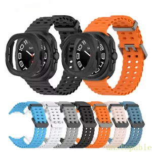 Case+Breathable Strap For Samsung Galaxy Watch 7 Ultra 47mm Silicone Wrist band - Picture 1 of 23