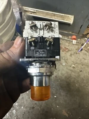 Cutler-Hammer Push Button Control Switch Amber Illuminating 30mm Machine Panel - Image 1 of 4