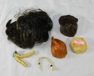 Lot of 4 Barbie Wigs - Brunette, Red Head + Blonde - Picture 1 of 5