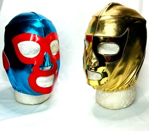 Ramses und Nacho Libre Kostüm Cosplay Kinder Größe Wrestling Lucha Libre Masken - Bild 1 von 4
