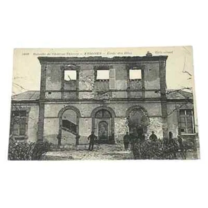 Postcard Battle of Chateau Thierry Damaged Girls School 1918 France A486 - Picture 1 of 2