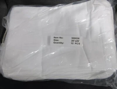 Pacote com 12 protetores de travesseiro com zíper 20x26 STD branco poli mistura de algodão hotel - Imagem 1 de 2