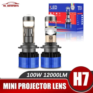 2pcs H7 Mini Bi-LED Projector LED Lens Low Beam Bulbs Headlights Retrofit RHD - Picture 1 of 16