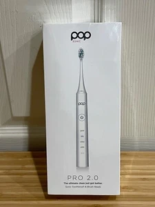 Brand New Sealed Pop Sonic Pro 2.0 Rechargeable Electric Sonic Toothbrush White - Picture 1 of 4