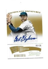 2014 PANINI CLASSICS Significant Signatures Gold BERT BLYLEVEN (Rays) #03/10