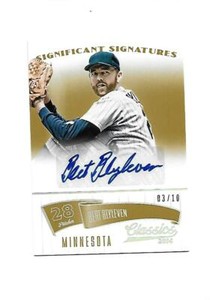 2014 PANINI CLASSICS Significant Signatures Gold BERT BLYLEVEN (Rays) #03/10