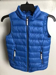 NEW Hanna Andersson DOWN Vest Ski Jacket Blue Boy Girl 130 8 Puffer Lightweight - Picture 1 of 11