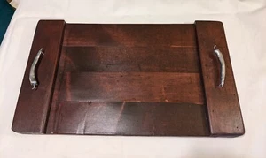 wooden serving tray with handles - Picture 1 of 2