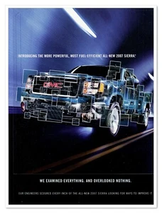 2007 GMC Sierra Pickup Truck Print Magazine Ad with Transparent Overlay - Picture 1 of 5