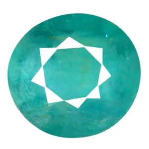 0,79 ct Ovalschliff (6 x 6 mm) unbeheizt / unbehandelter grünlichblauer Grandidierit - Bild 1 von 1