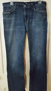 7 PARA TODA LA HUMANIDAD JEANS DESTRESSADOS 32X30 HECHOS EN EE. UU. - Imagen 1 de 5